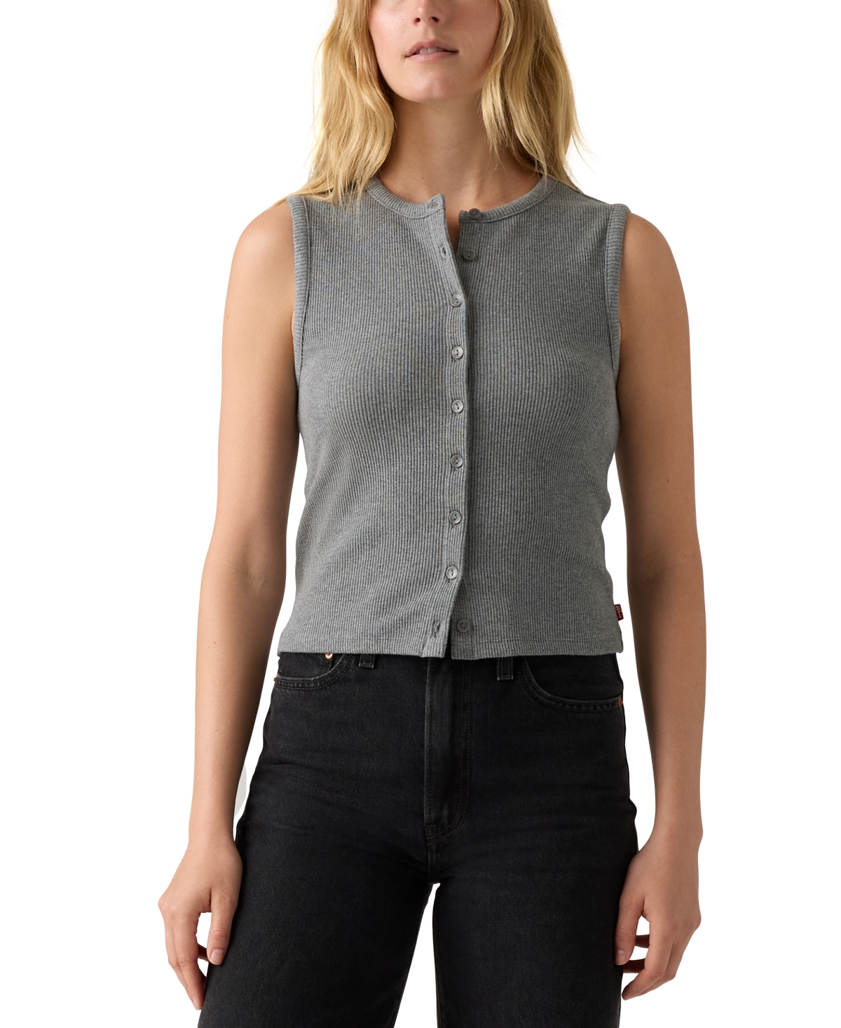 Levi's Women's Rory Sleeveless Button-up Top In Gray