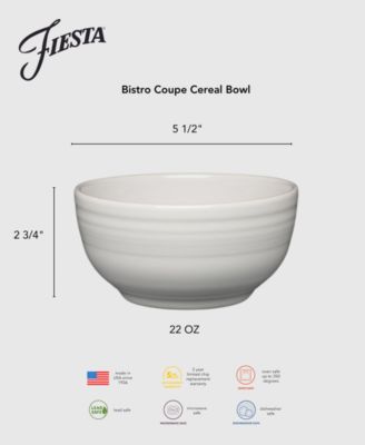 Coastal Blues Bistro Coupe Cereal Bowls, Set of 4