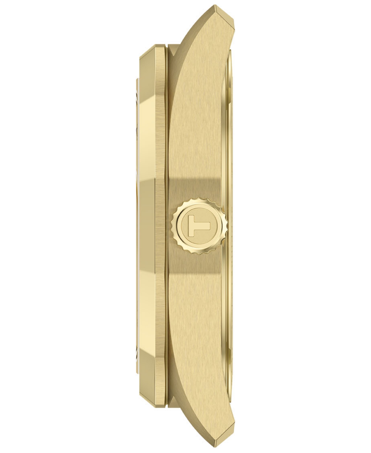 Tissot Women's Swiss Prc 100 Solar Gold-tone Stainless Steel Bracelet Watch 34mm In Gold