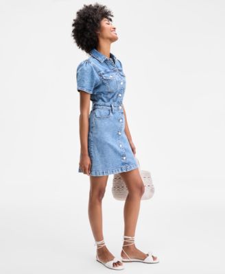 Women's Denim Trucker Mini Dress, Exclusively at Macy's