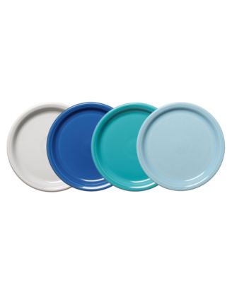 Fiesta - Coastal Blues Bistro Coupe 9" Luncheon Plates, Set of 4