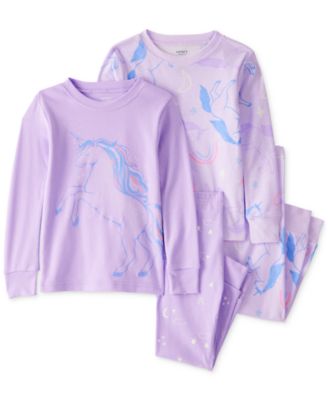 Carter's - Toddler Girls Unicorn-Print Snug-Fit Cotton Pajamas, 4 Piece Set
