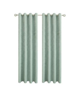 Hotel Chic 2 Pack Light Filtering Grommet Top Window Curtains - 52 in. W x 84 in. L,