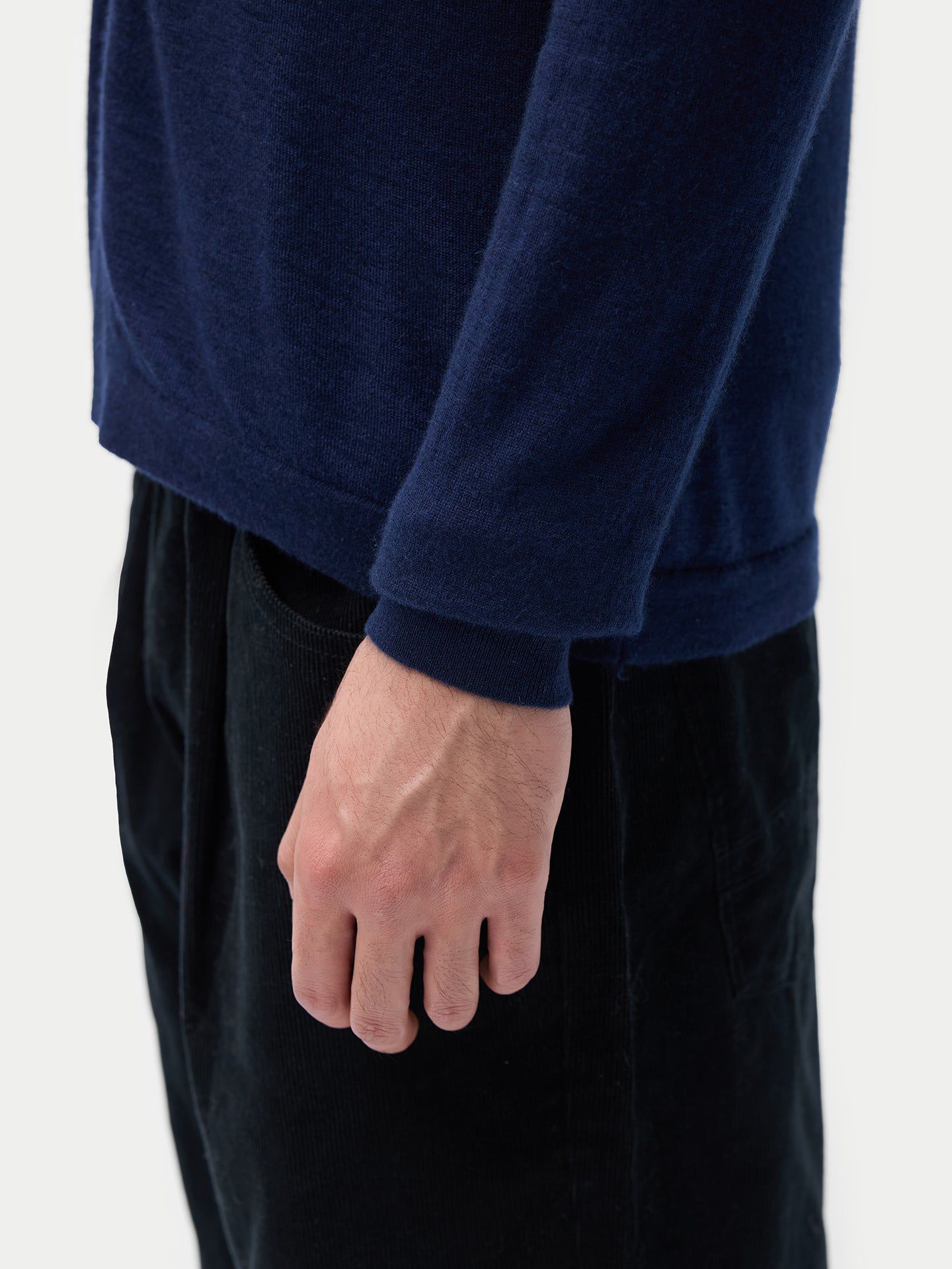 Мужской кардиган Gobi Cashmere Cashmere Silk Polo-Neck - M / Dark Indigo / MK0286-7019, цвет: Синий индиго — фото 6