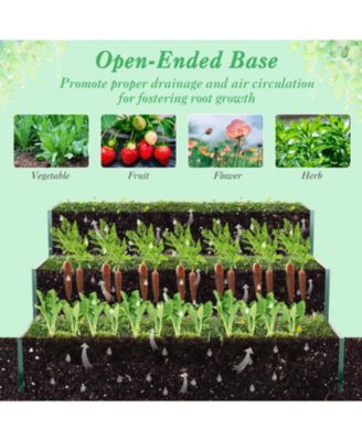 Heavy-Duty Outdoor 3-Tier Raised Garden Bed Planter Box