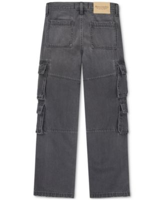 Boys Baggy Denim Cargo Pants 