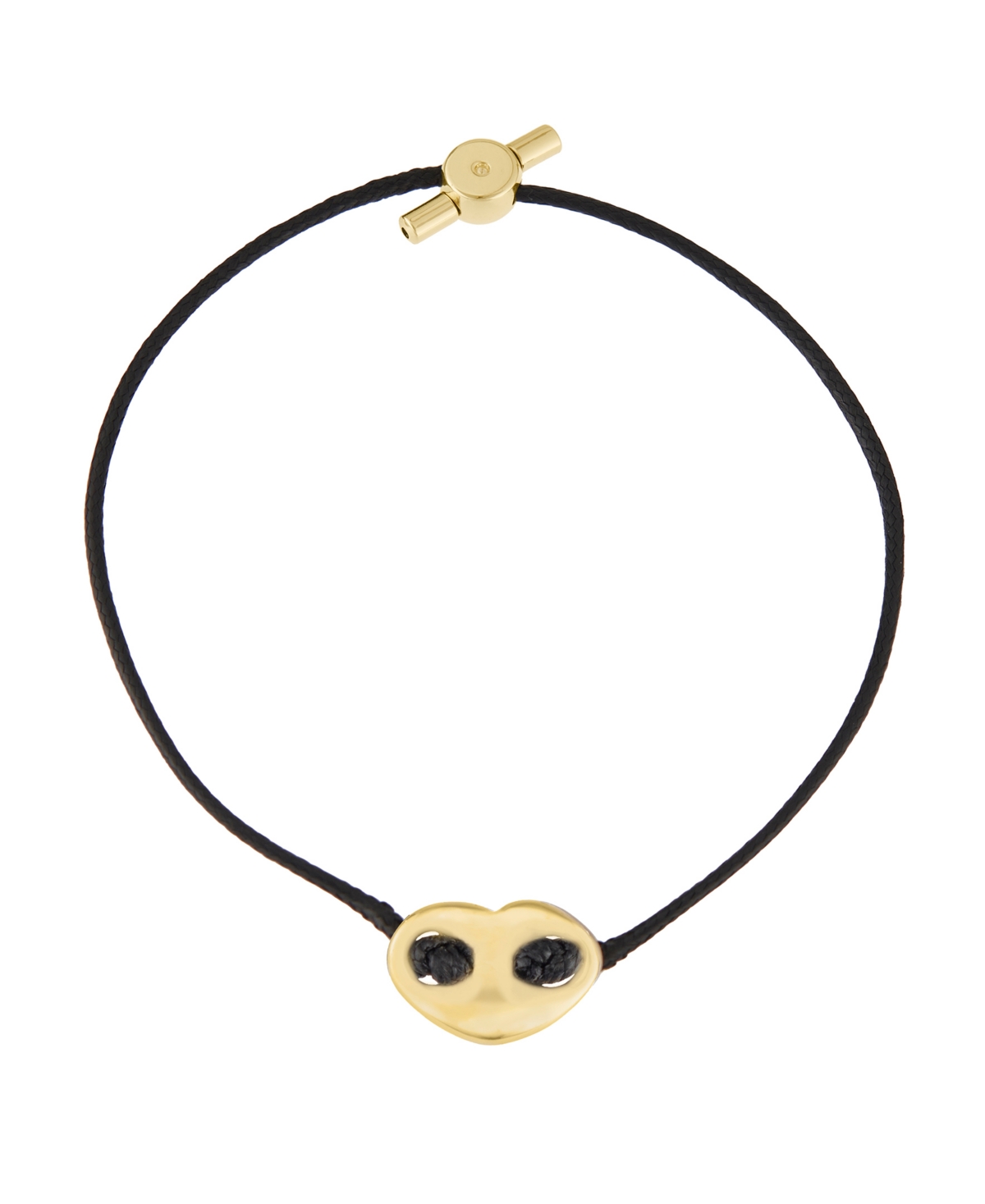 Steve Madden Black Mariner Heart Friendship Bracelet