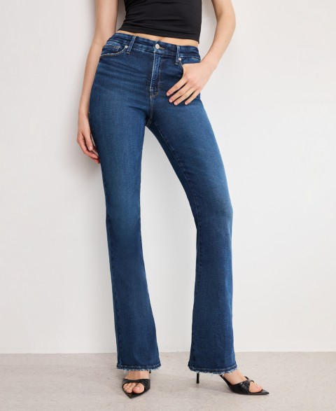 Женские джинсы Good American Women's Soft Tech Good Classic Bootcut Jeans, Regular & Plus Size