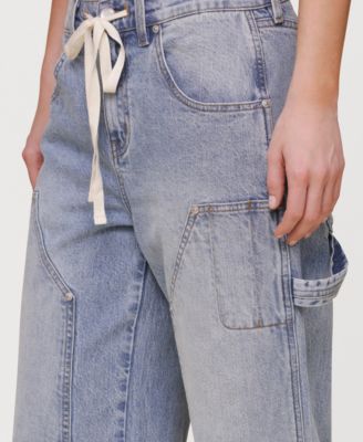 Women's Drawstring Cropped Utility Jeans
