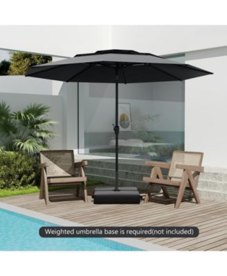 3-tier Vented Patio Umbrella with Push Button Tilt