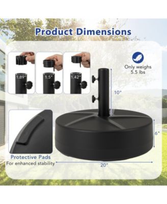 Patio Umbrella Base and Sand Fillable Market Table Umbrella Stand