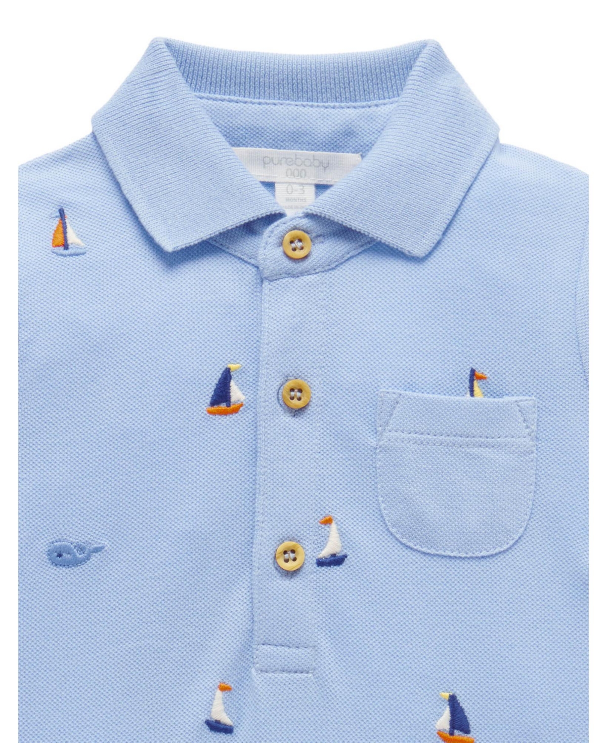 Purebaby Baby Boy Polo Romper