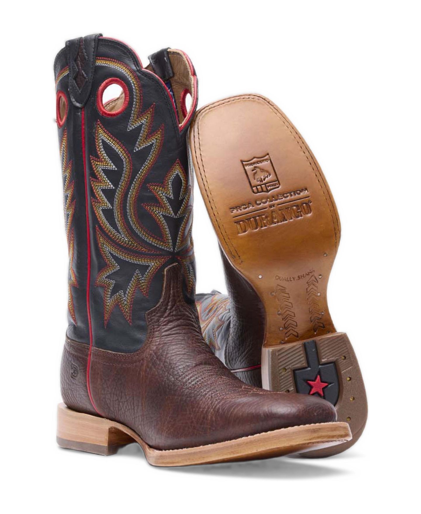 Мужские ботинки Durango Prca Collection Shrunken Bullhide Western Boot, цвет: Каштановый / Чёрный — фото 2