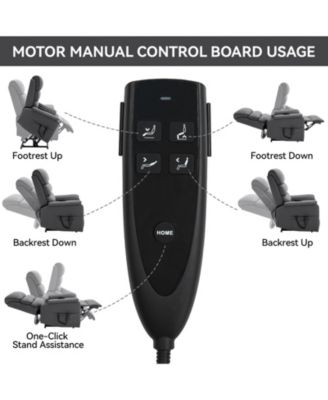 Heavy Duty Dual Motor Power Lift Recliner Chair with Heat & Massage, Infinite Position, Supports Up to 350 lbs
