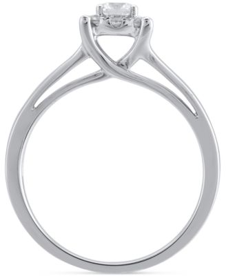 Diamond Halo Engagement Ring (1/3 ct. t.w.) in 14k Gold