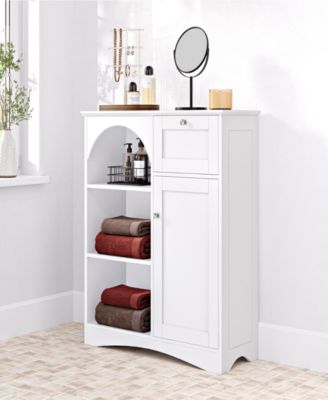 31.25&amp;quot; Solid Wood Bristol Single Door Arched Bathroom and Laundry Storage Cabinet