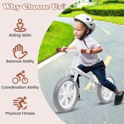 Balance Bike with Adjustable Seat and Rotatable Handlebar