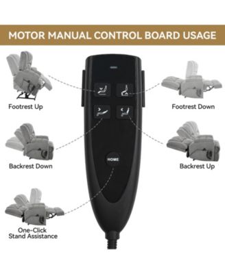 Dual Motor Heat Massage Power Lift Recliner Chair, Up to 350 lbs, Medium-Firm, Heavy-Duty with Power Remote