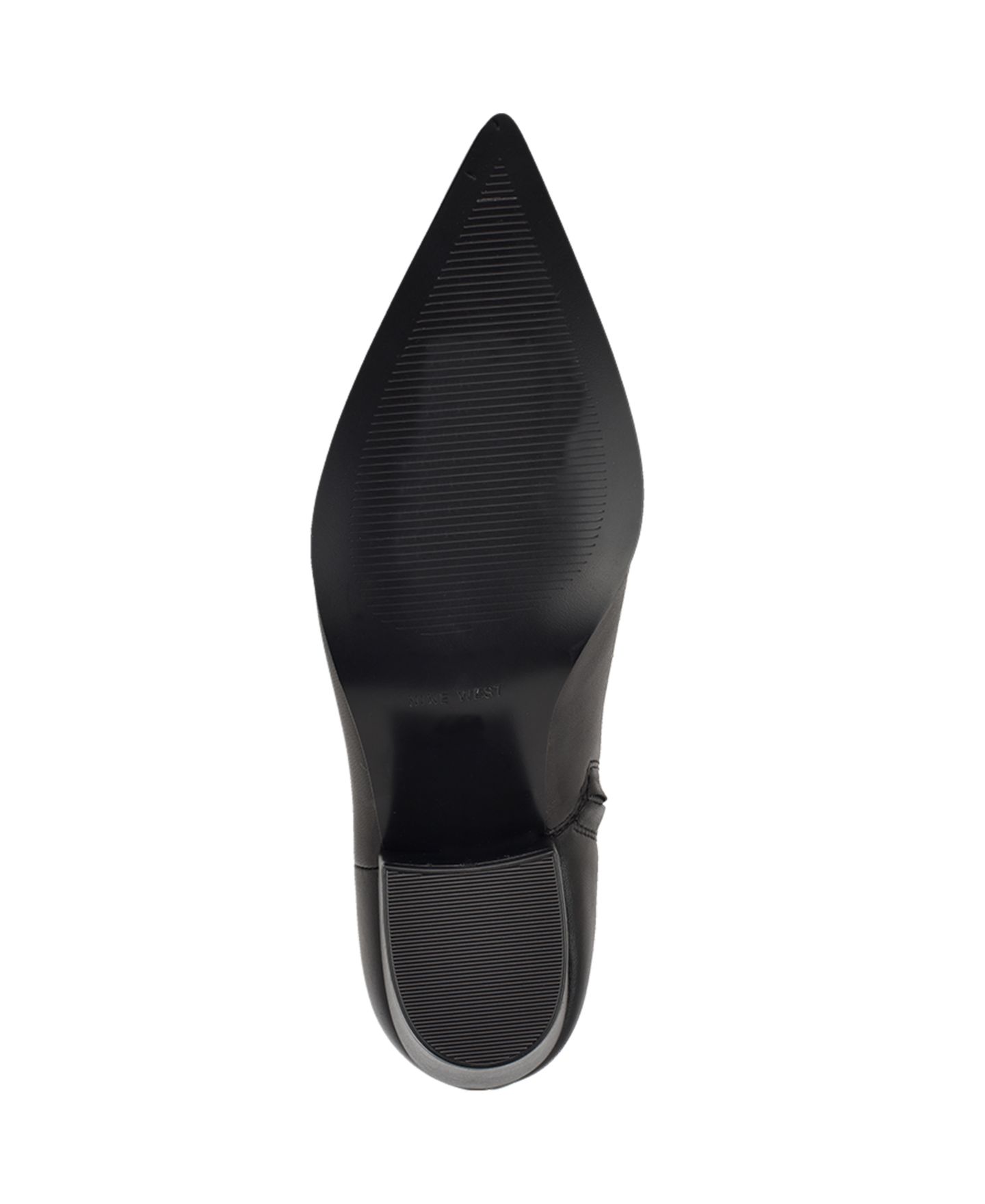 Женские ботинки Nine West Savie Leather Block Heel Booties, цвет: Чёрный кожаный — фото 5