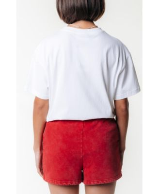 Women's Uni Logo Acid Wash Sweat Short