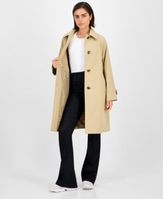 Petite Single-Breasted Trench Coat