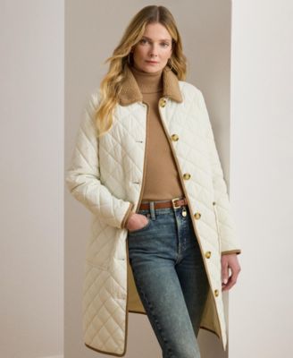 Lauren Ralph Lauren - Women's Faux-Fur-Collar Quilted Jacket