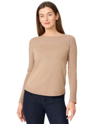 Women's Boat Neck Long-Sleeve Sweater