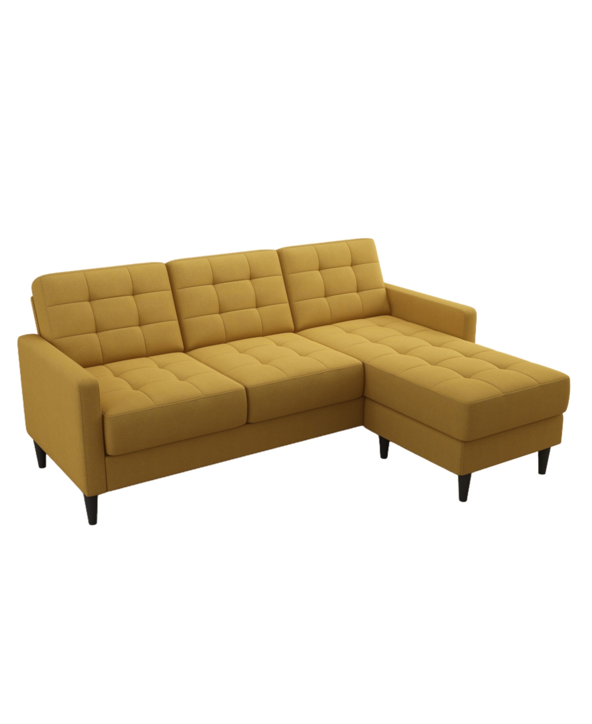 Gold Sparrow 82" Polyester Logan Reversible Sectional Sofa With Ottoman, Created For Macy's