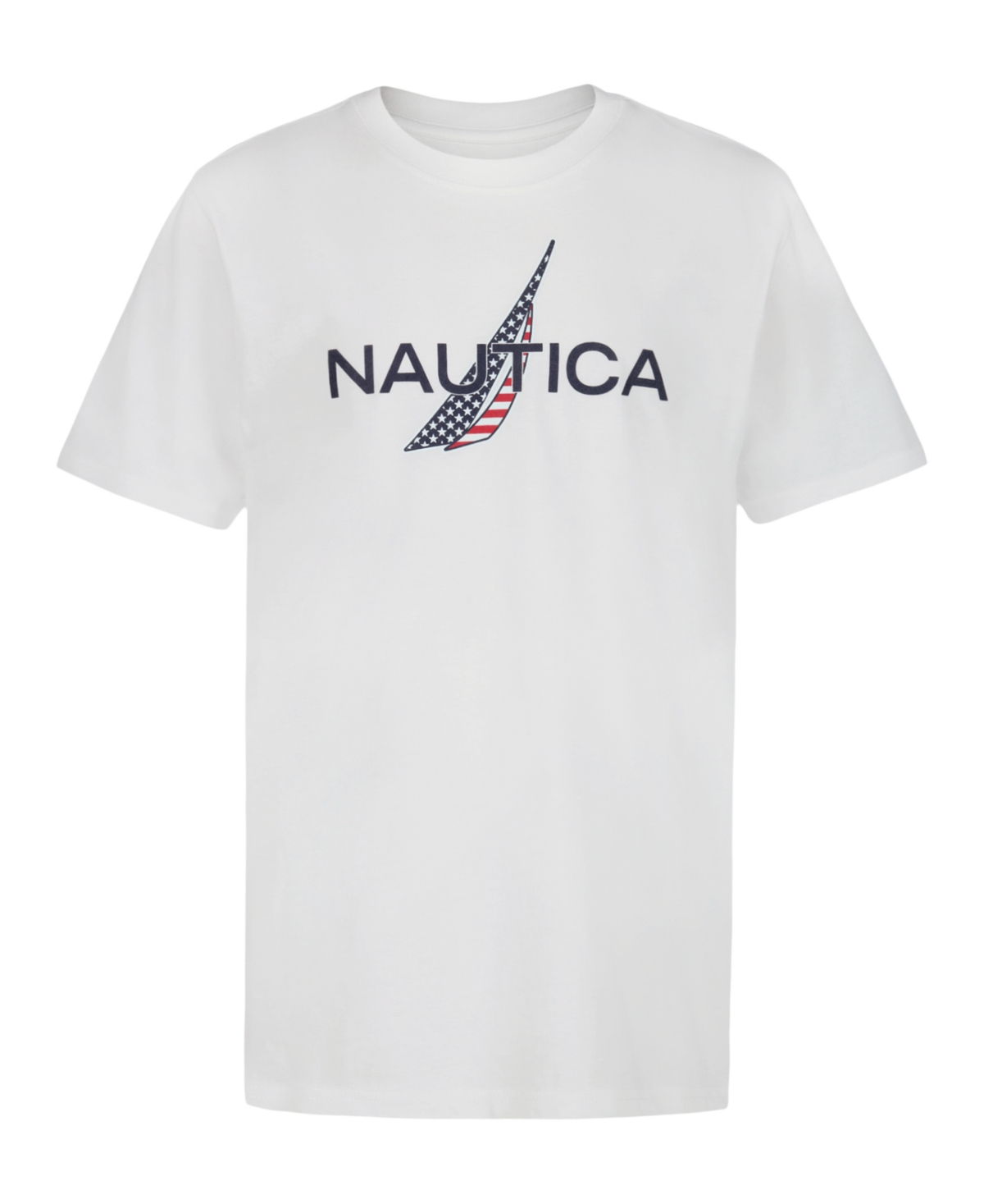 Nautica Big Boys Americana Lockup Short Sleeve T-shirt In White
