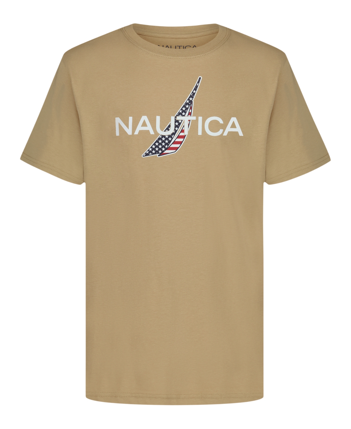 Nautica Big Boys Americana Lockup Short Sleeve T-shirt In Neutral