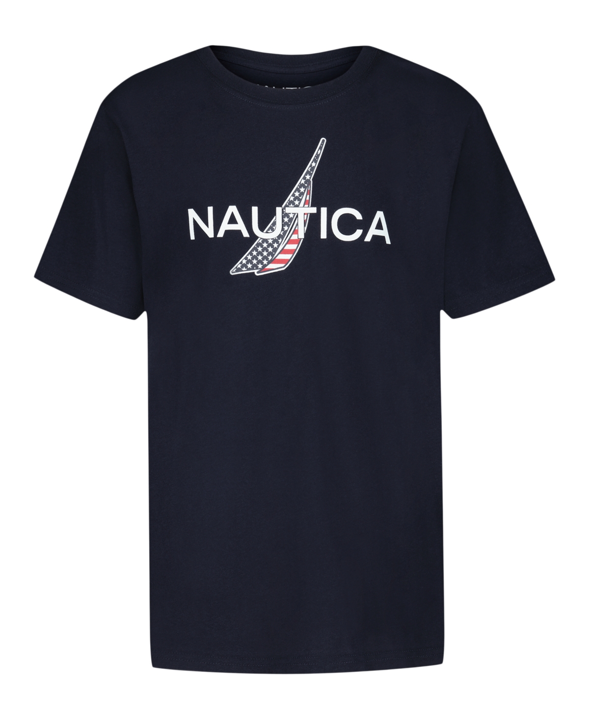 Nautica Big Boys Americana Lockup Short Sleeve T-shirt In Black