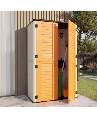 Outdoor Storage Shed with Sliding Door ,Double Cabinet