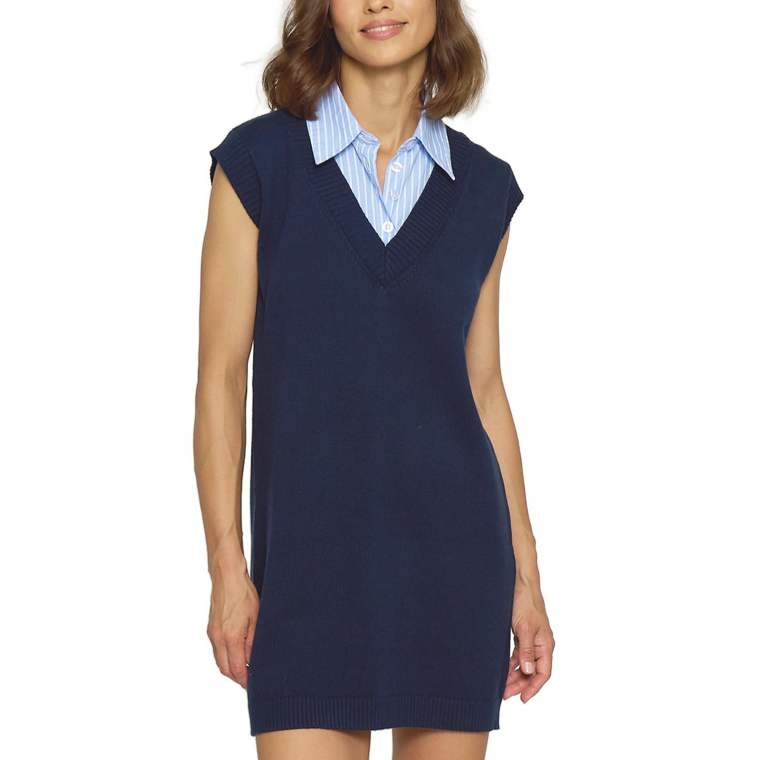 Women's Sleeveless Twofer Dress