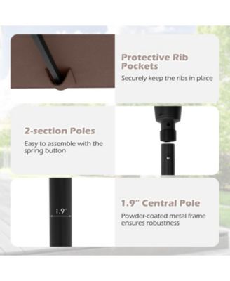 13 FT Double-sided Patio Umbrella Outdoor Large Twin Size Umbrella