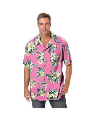 Big & Tall Printed Camp Shirt