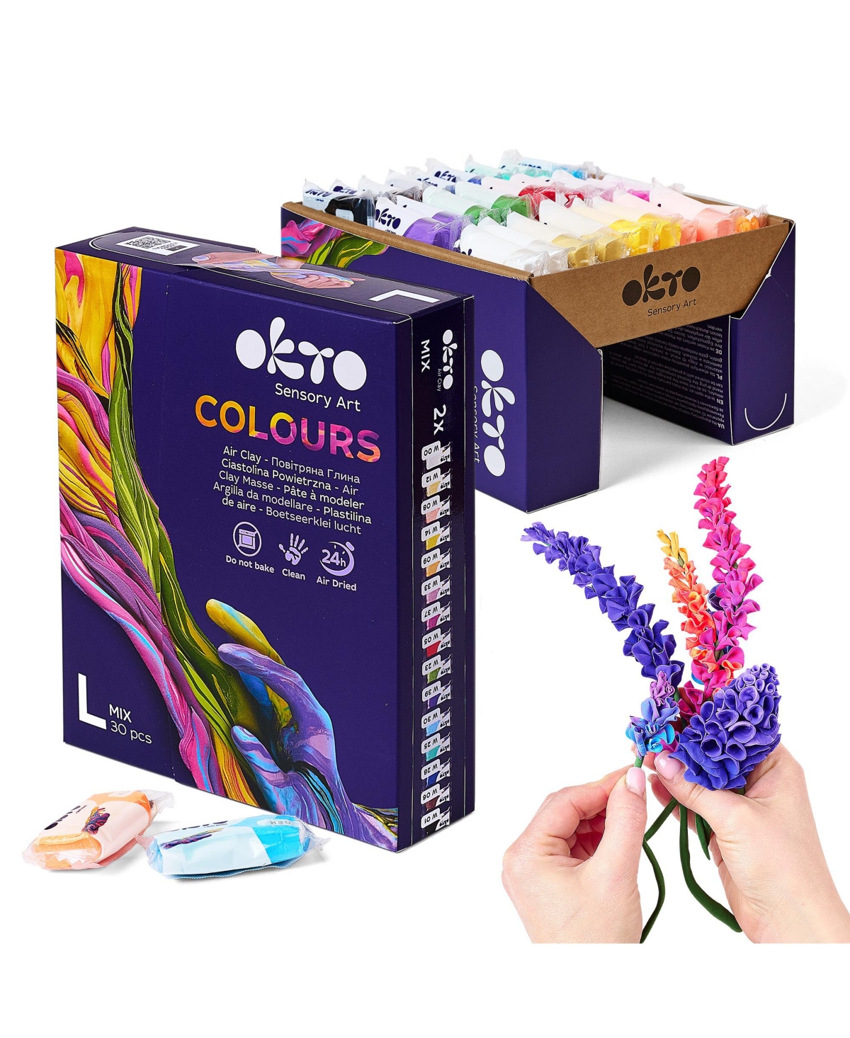 Okto Colors Mix Air Clay (L Size)