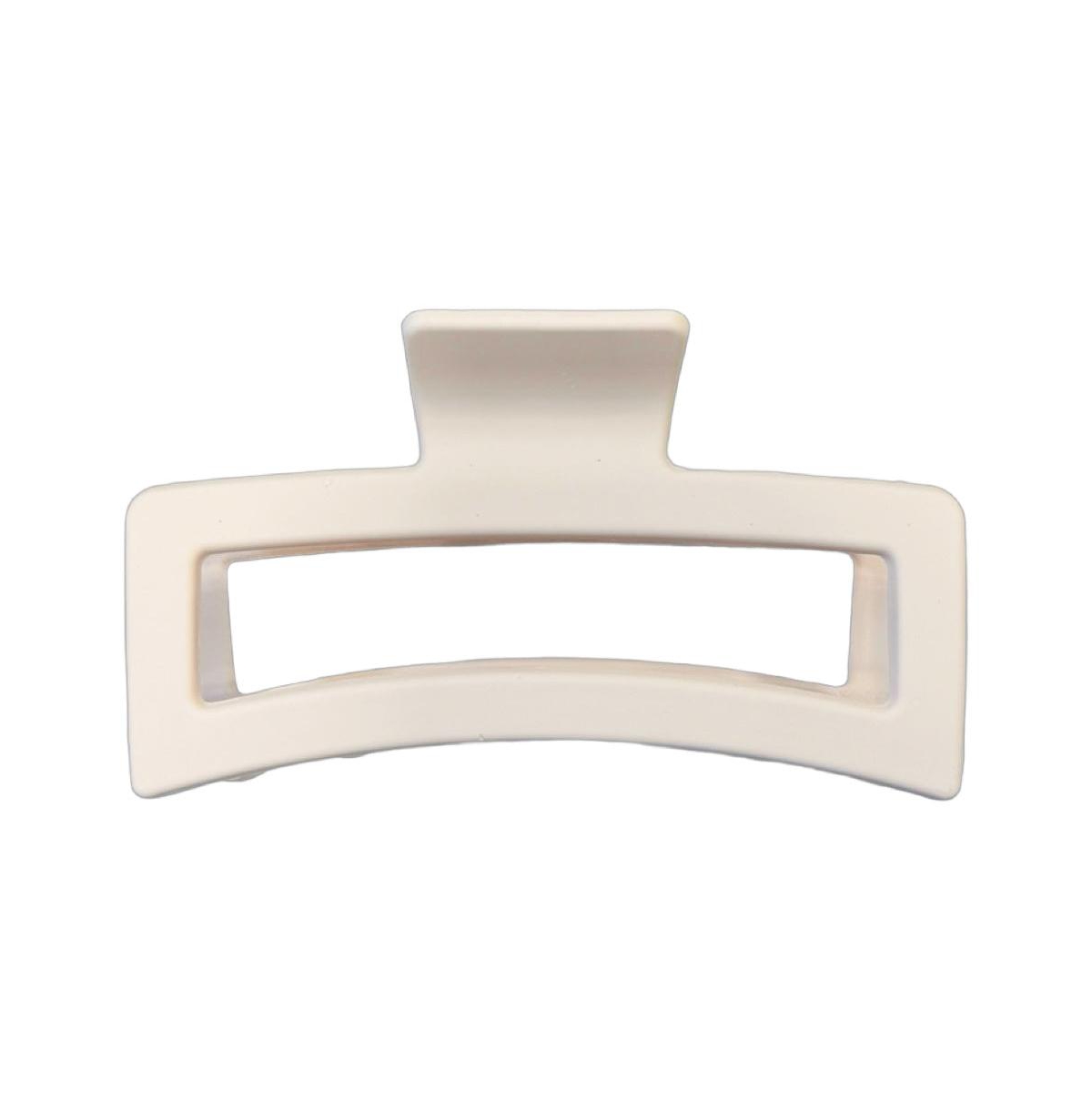 Extra Large Rectangular Claw Clip - Cream - Cream