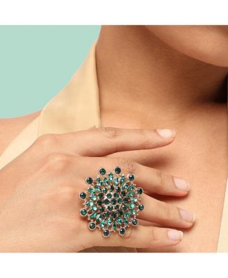 Women's Circular Stone Statement Ring