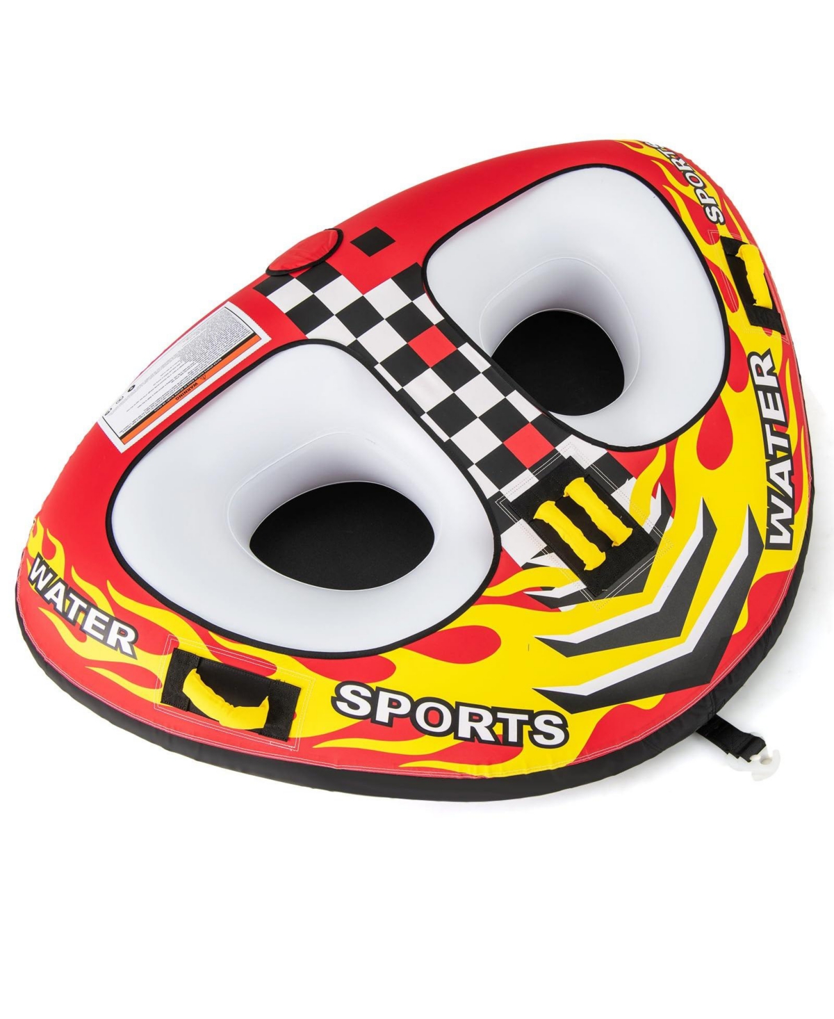 Towable Tube with Quick Connector and Drainage for Boating - Yellow