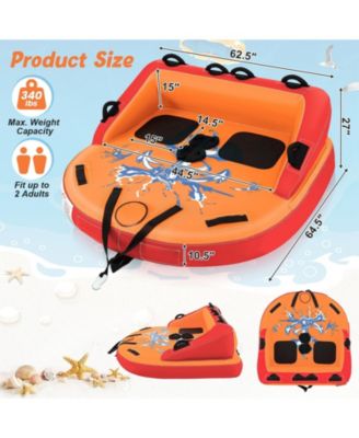 2 Person Water Sport Inflatable Towable Tubes for Boating