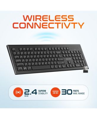 90X Bluetooth Headset with USB Dongle, 1080p USB Webcam with Adjustable Mounting Clip, Wireless Keyboard and Mouse Combo, Compatible with Laptop/PC/Tablets/Smartphone - Black