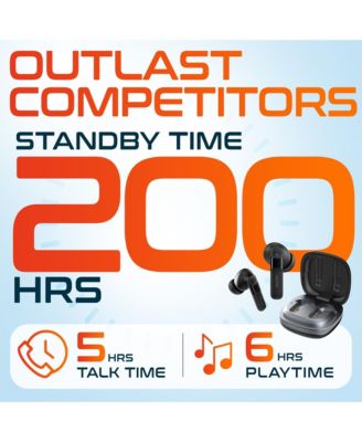 T50 Wireless Earbuds with 4 ENC Microphones, Noise Cancelling Earbuds Wireless, Compatible with Windows/Mac/PC/Laptops/Phones, Black