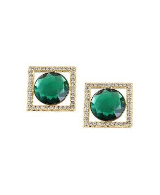 Sohi Womens Frame Drop Earrings