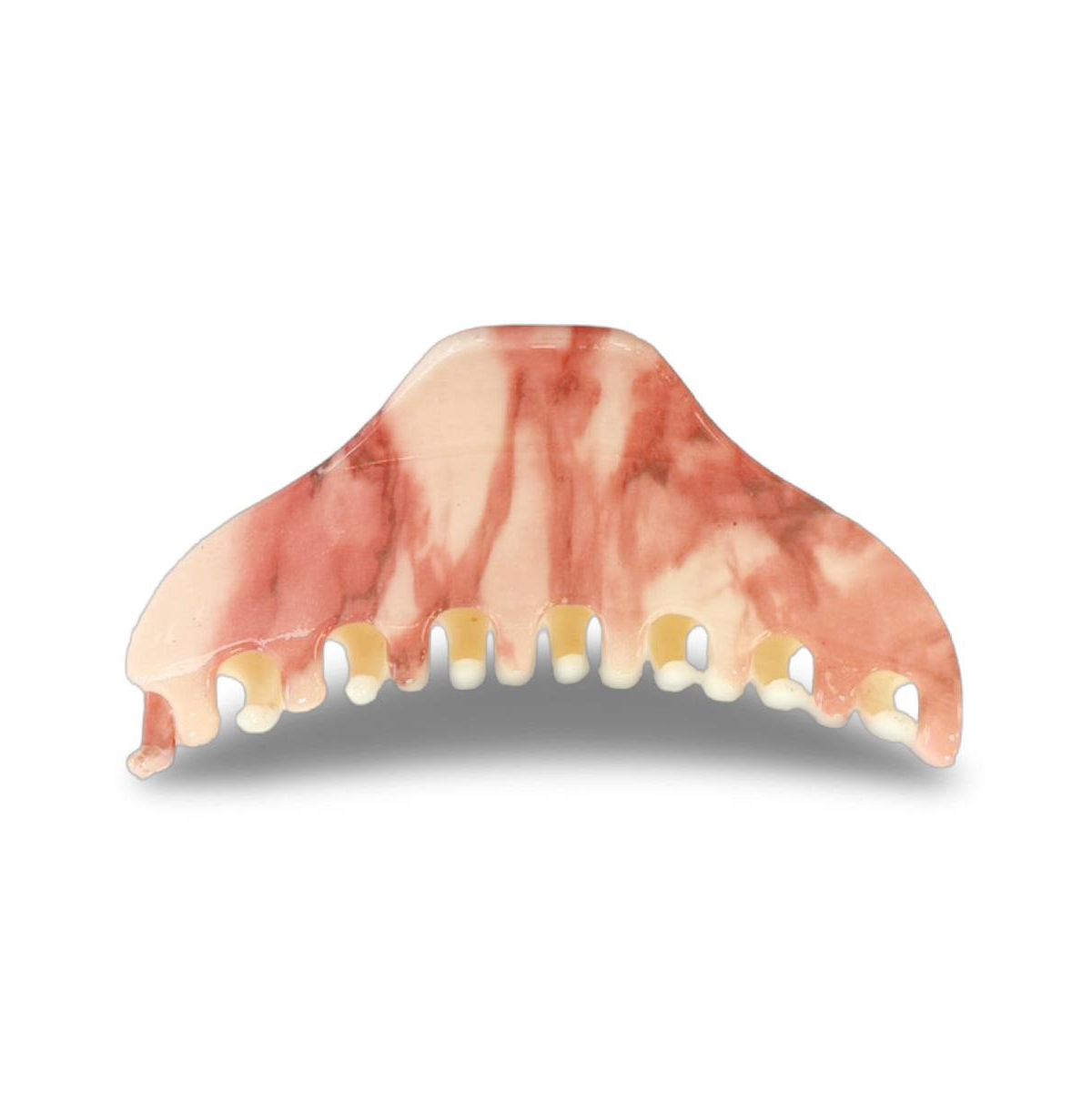 Large Claw Clip - Dusty Rose Marble - Coral