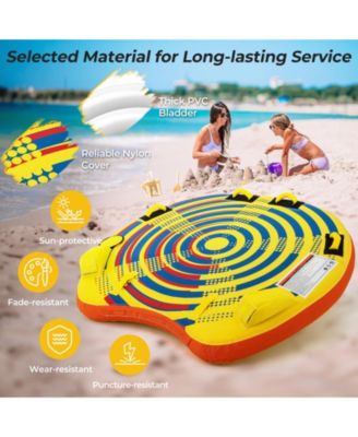 1 or 2 Person Inflatable Towable Tube for Boating with Quick Connector