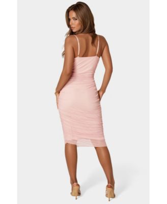 Women's Powermesh Side Shirr Slip Dress
