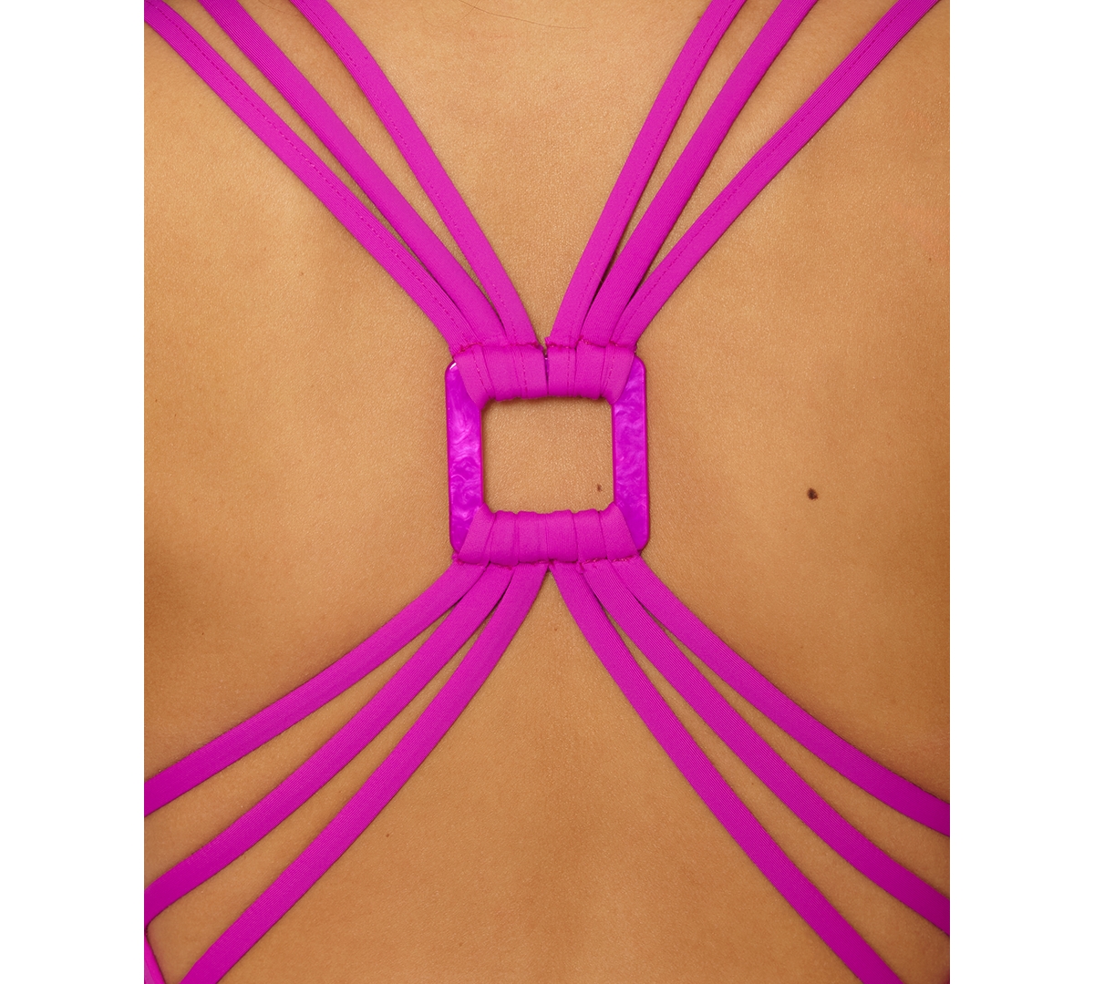 Becca Women's Crinkle Crush Strappy-back One-piece Swimsuit In Purple