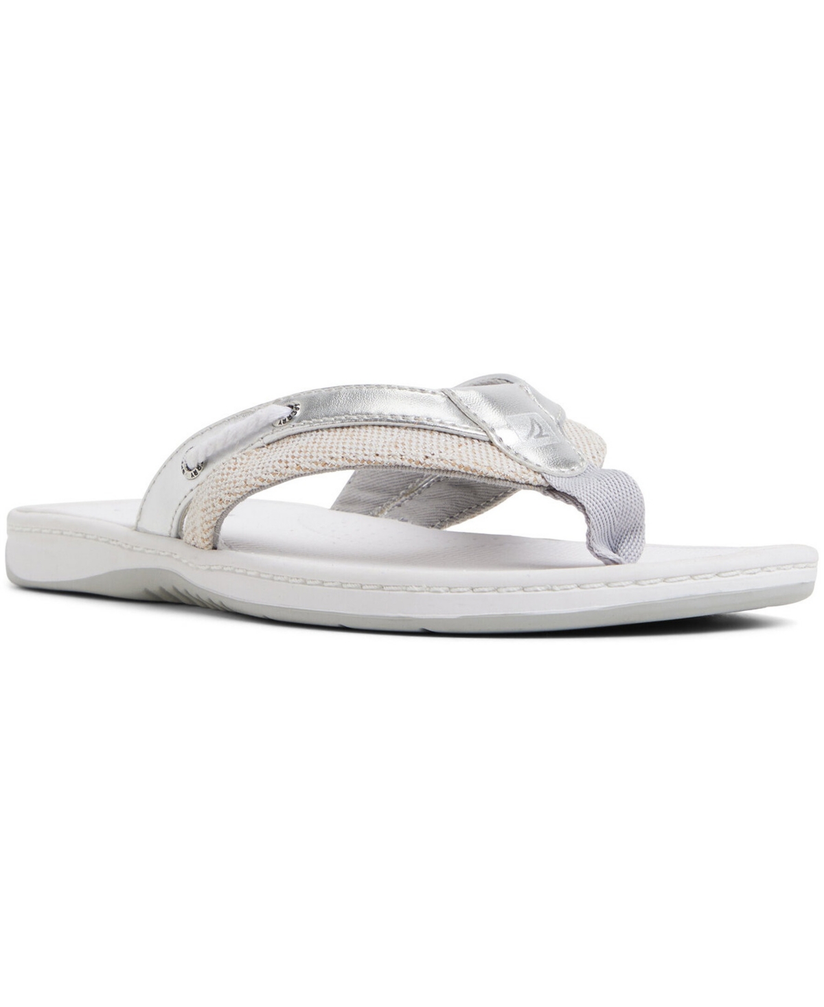 Women's Sable Fish Thong Slip-On Sandals - Metallic Silver