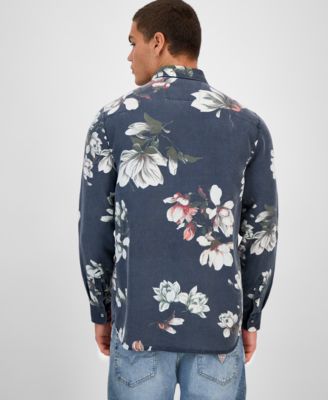 Men's Floral-Print Shirt