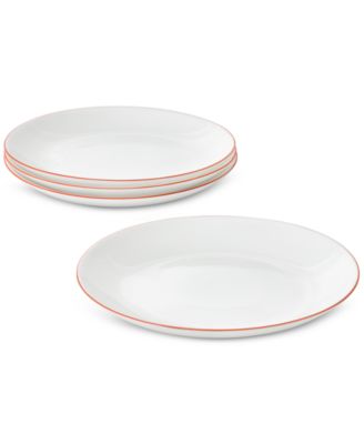 Arch Studio - Opal Glass Rust Rim Salad Plate, Set of 4